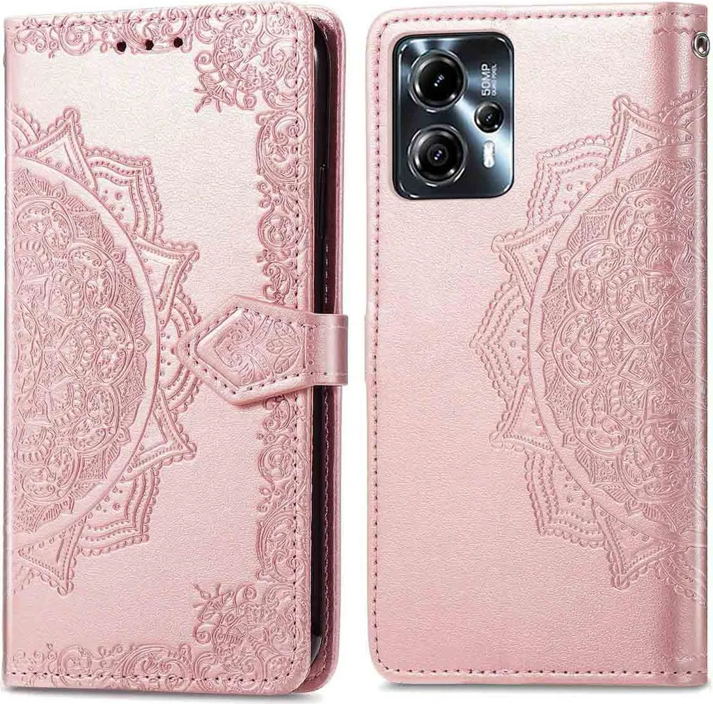 Custodia Wallet imoshion Mandala per Motorola G13 / G23 - Oro Rosa Chic
