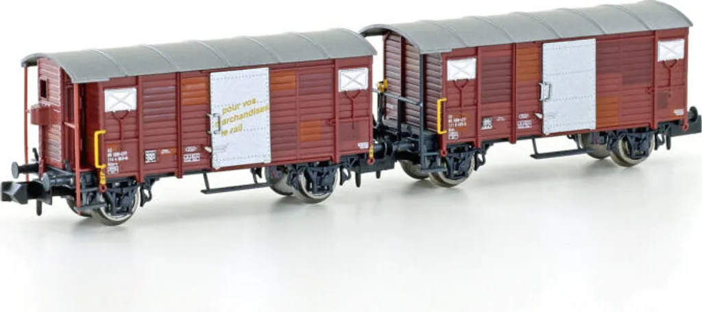 Set de Wagons de Marchandises K2 CFF Hobbytrain 24202 Échelle N 1:160