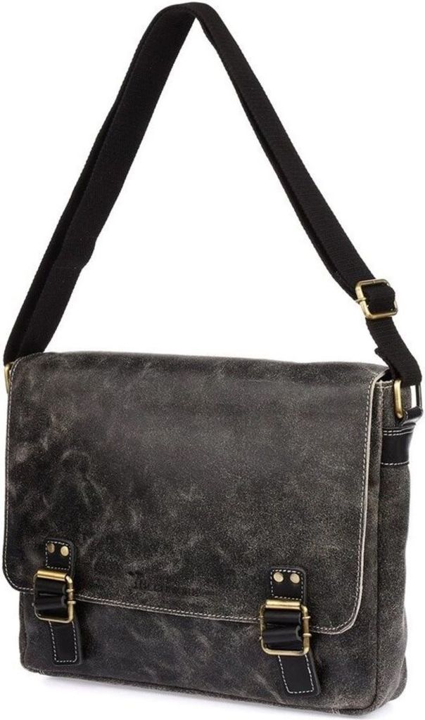 Große Leder-Umhängetasche für Herren zur Arbeit aus Leder