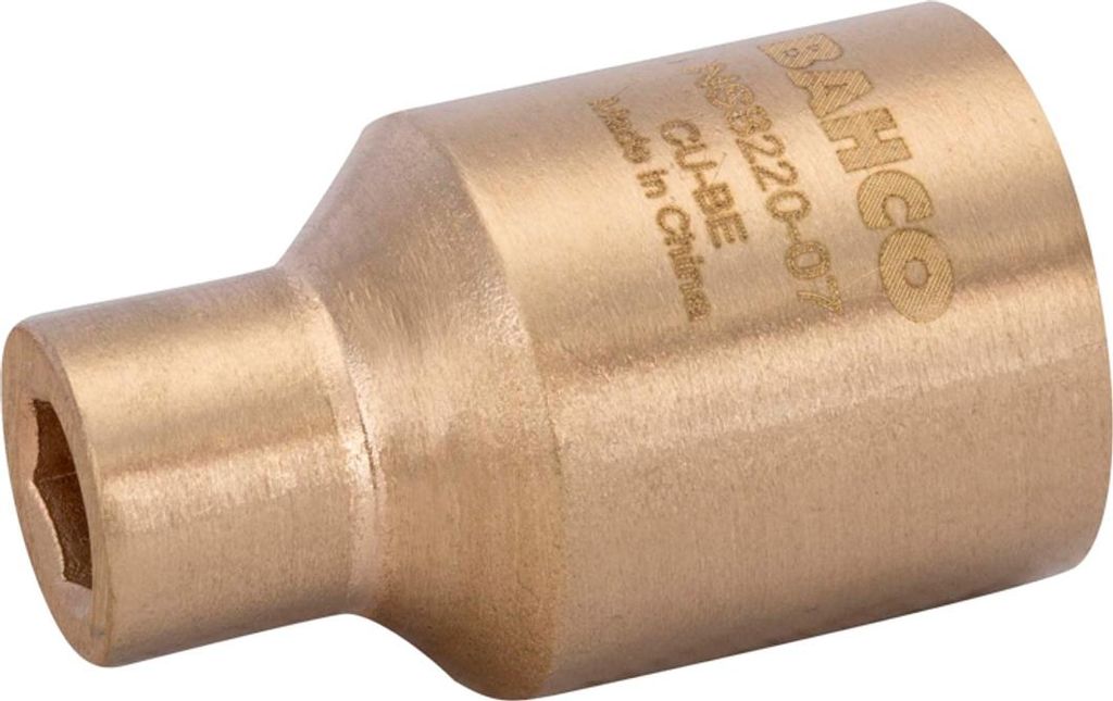 Bahco 1/2-Steckschlüssel-Einsatz aus Kupferberyllium mit 32-mm-Sechskantprofil, funkenfrei