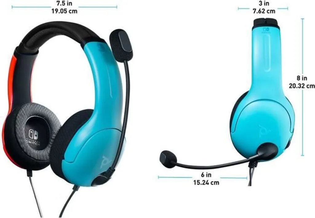 Casque Stéréo LVL40 PDP 500-162-EU-BLRD pour Nintendo Switch Bleu et Rouge - 14