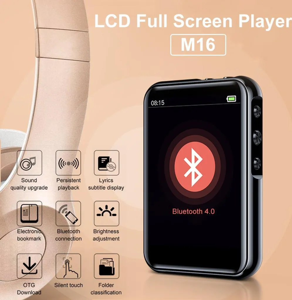 M16 Music Player: Design Minimalista e Suono Puro Bluetooth - 4