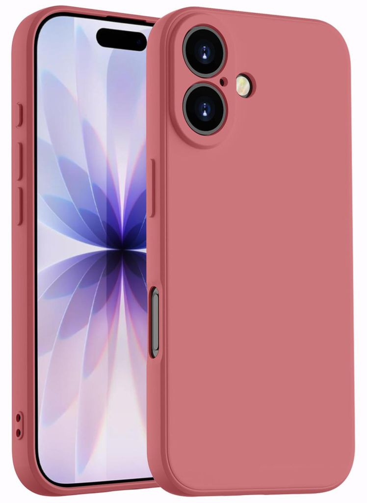 Hülle für iPhone 17, Slim Liquid Silikon Gel Gummi Stoßfest Schutzhülle Rot