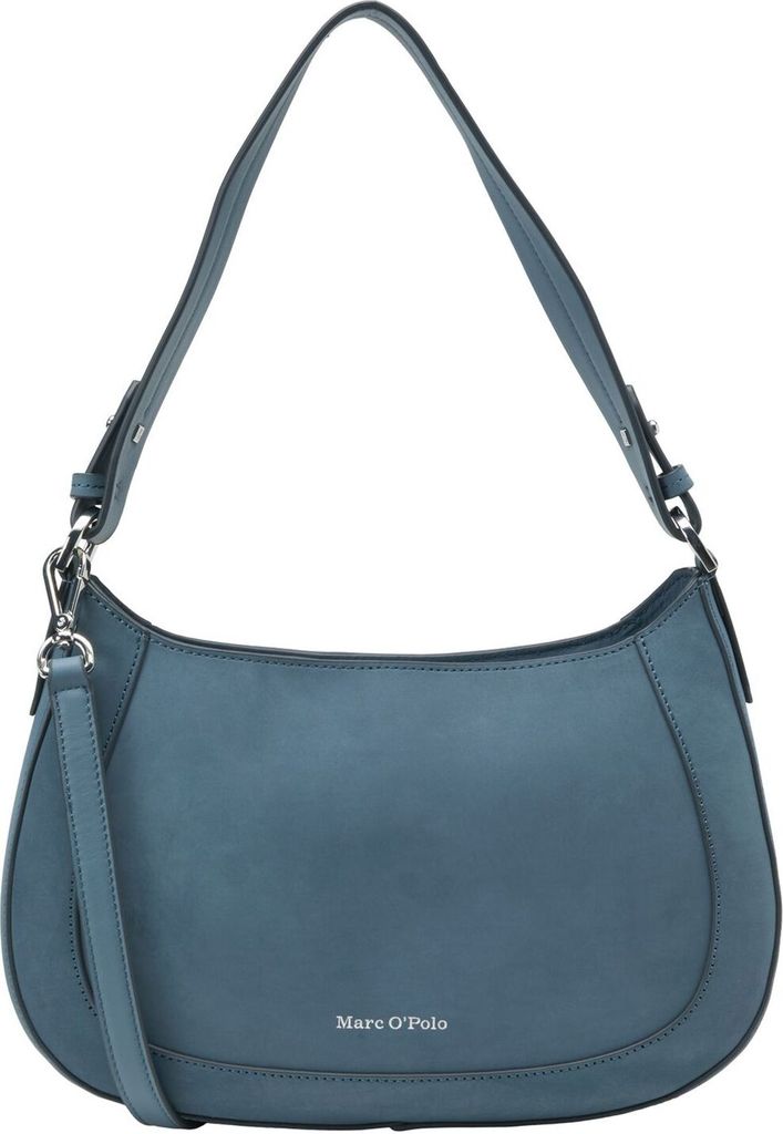 Marc O'Polo Leder Umhängetasche Schultertasche Beverly Hand Bag Hazy Blue blau