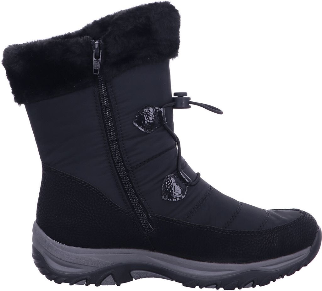 Rieker Damen Stiefelette Schwarz Textil 2cm Absatz - Main Image