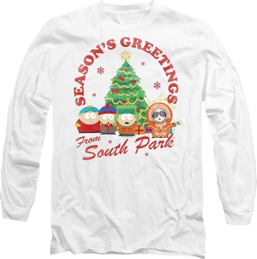 South Park - T-Shirt für Herren/Damen Uni - weihnachtliches Design TV11109 (XXL) (Weiß)