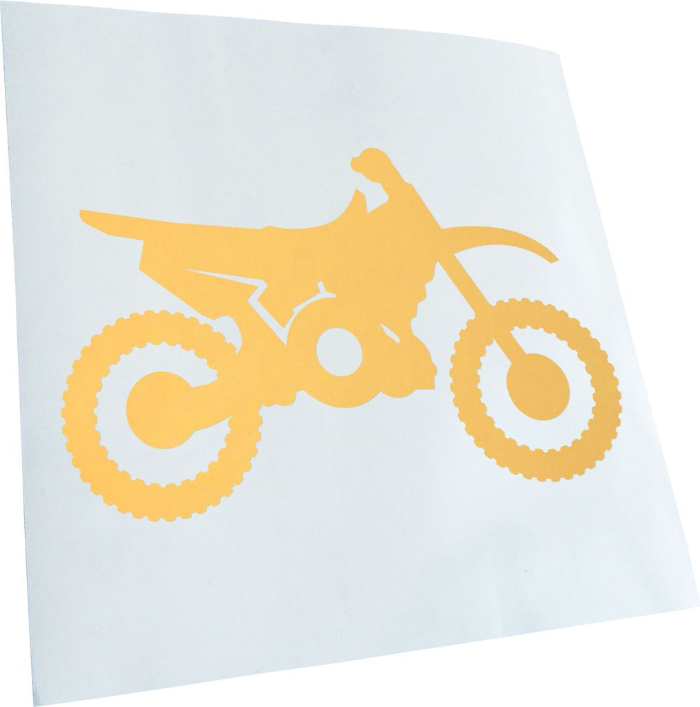 Kiwistar - Autoaufkleber - Motocross Bike - Creme - 60x38cm - Aufkleber für Auto, Laptop, Fahrrad, LKW, Motorrad Mehrfarbig JDM Decal Racing