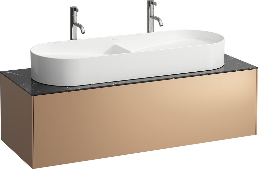 LAUFEN SONAR Schubladenelement, 1 Schublade, passend zu Waschtisch H812348, H812349, Ausschnitt mittig für den Waschtisch, H4054710341411