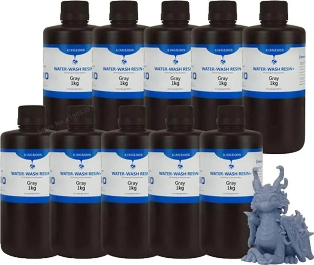 Résine 3D Lavable à l'Eau : Fini les Odeurs de Solvant - Gris - 10 kg