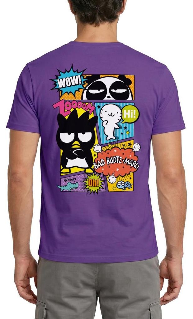 Spreadshirt Bad Badtz-Maru Mit Freunden Im Comic Stil Männer T-Shirt, 3XL, Lila