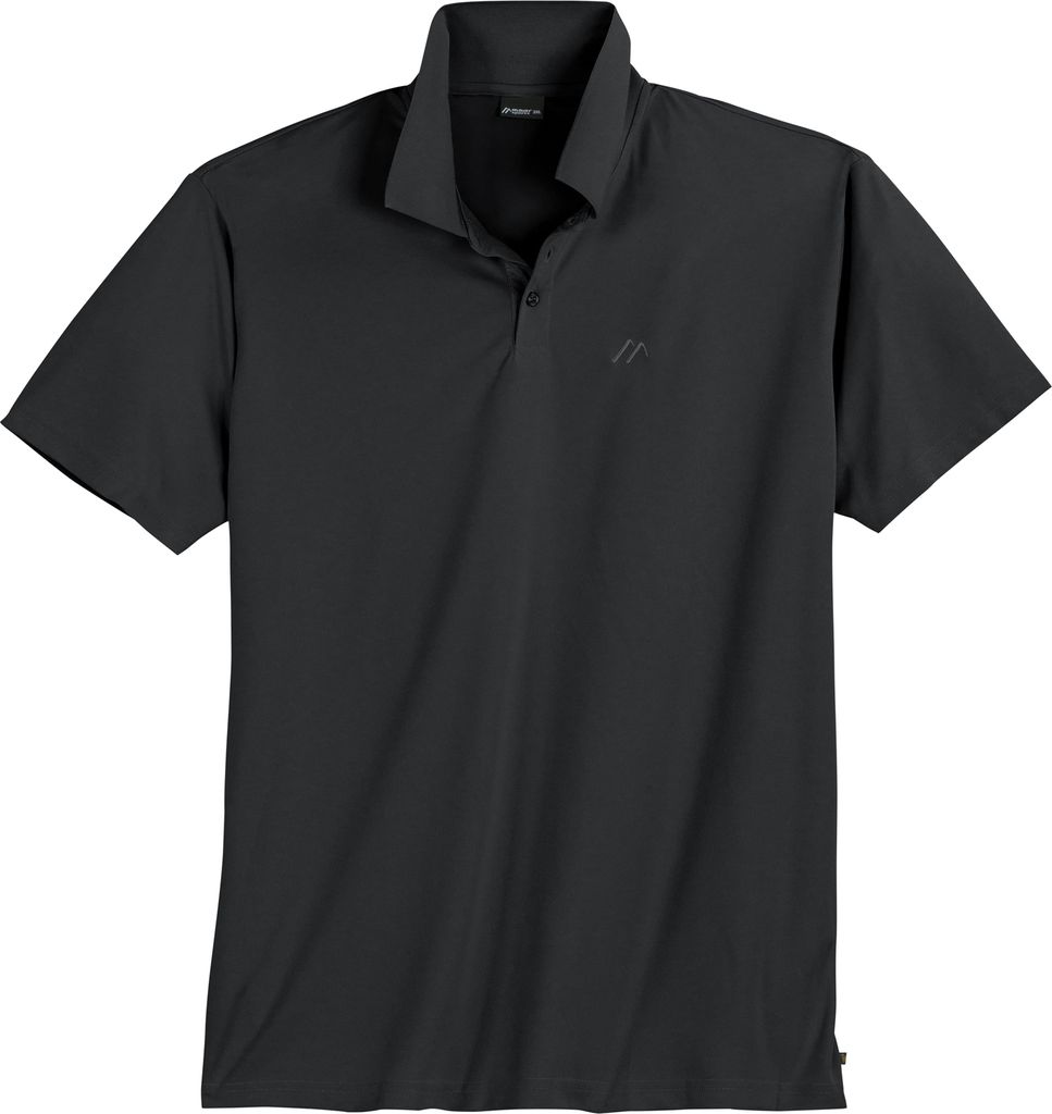 Maier Sports Funktions-Poloshirt Übergröße schwarz