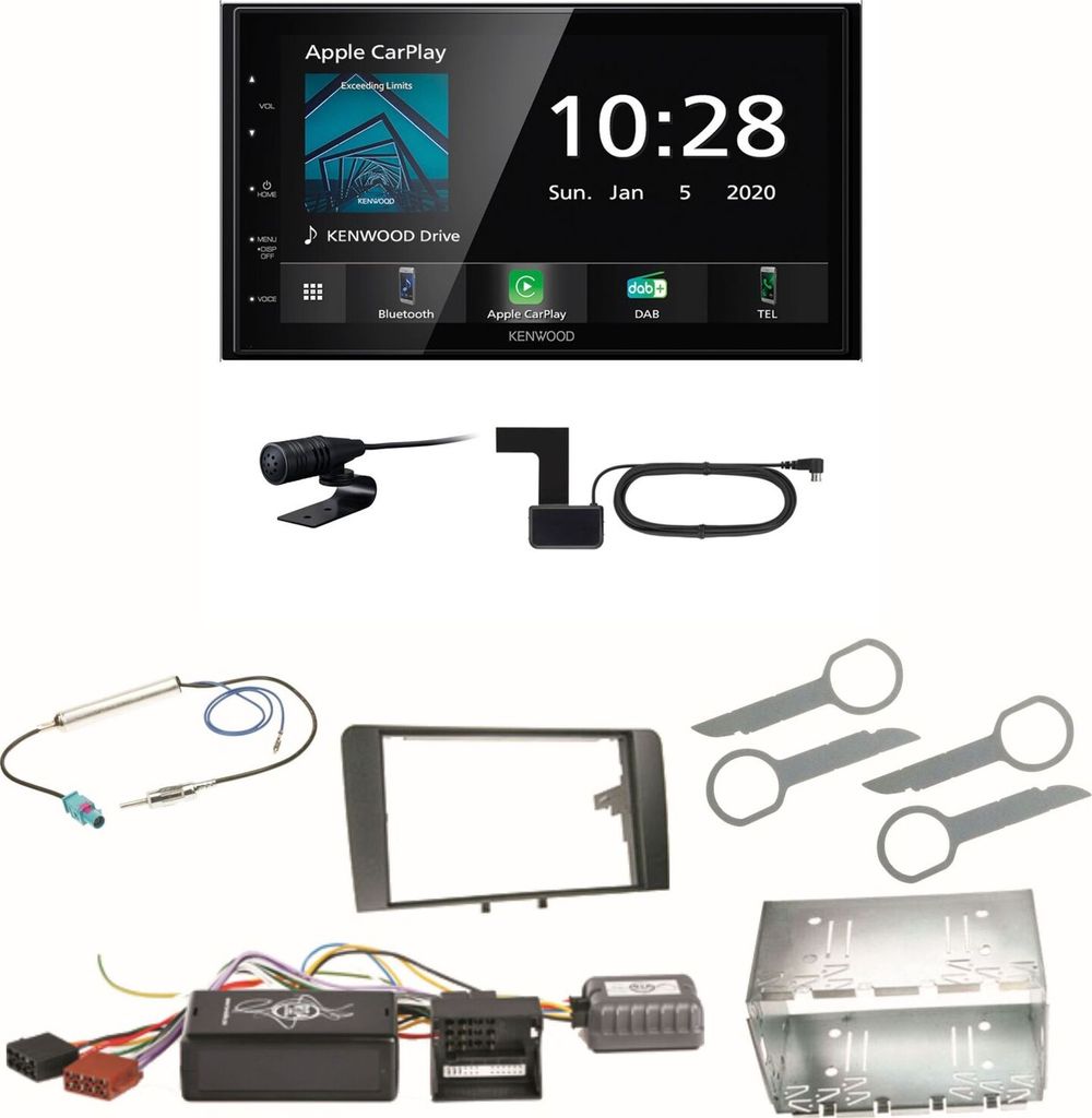 Kenwood DMX5020DABS Android Auto Einbauset für Audi A3 8P 8PA