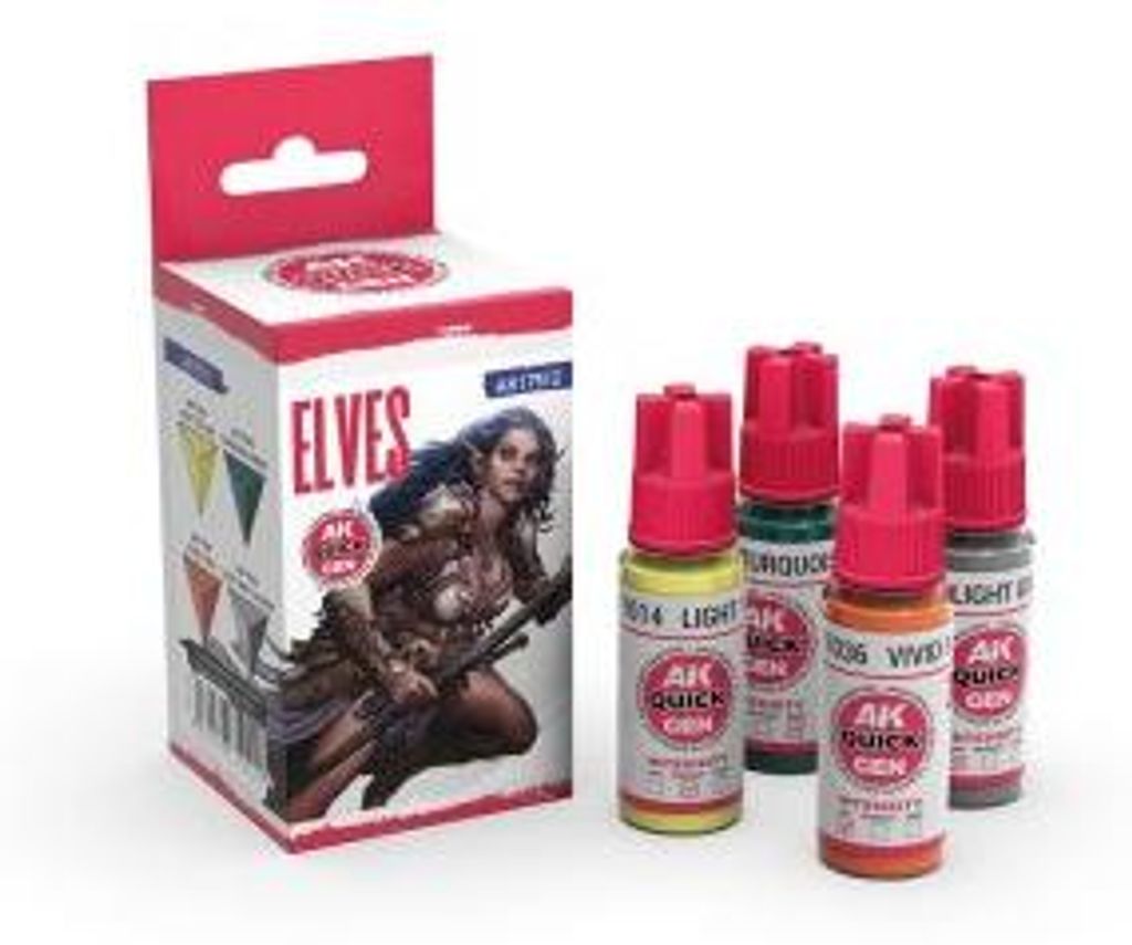 AK Interactive Elves 4 X 18mL (Quick Gen Set) (AK-17512)