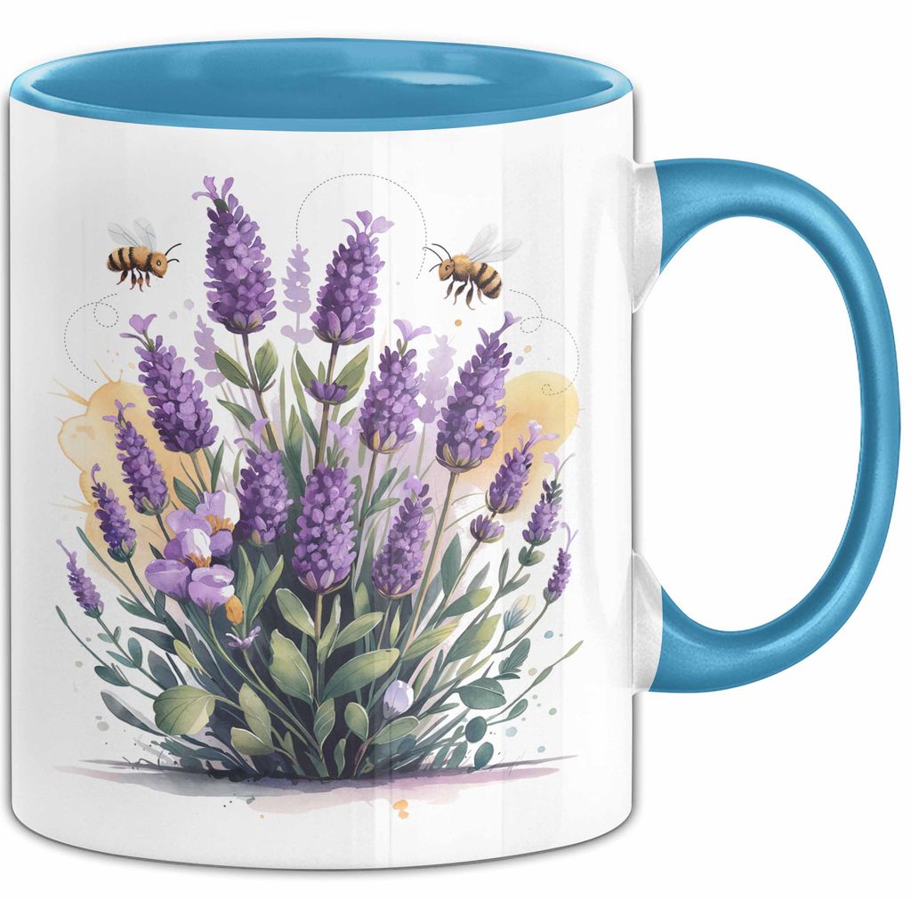 Gärtner Tasse Geschenkidee für Pflanzenliebhaber Spruch (Blau)