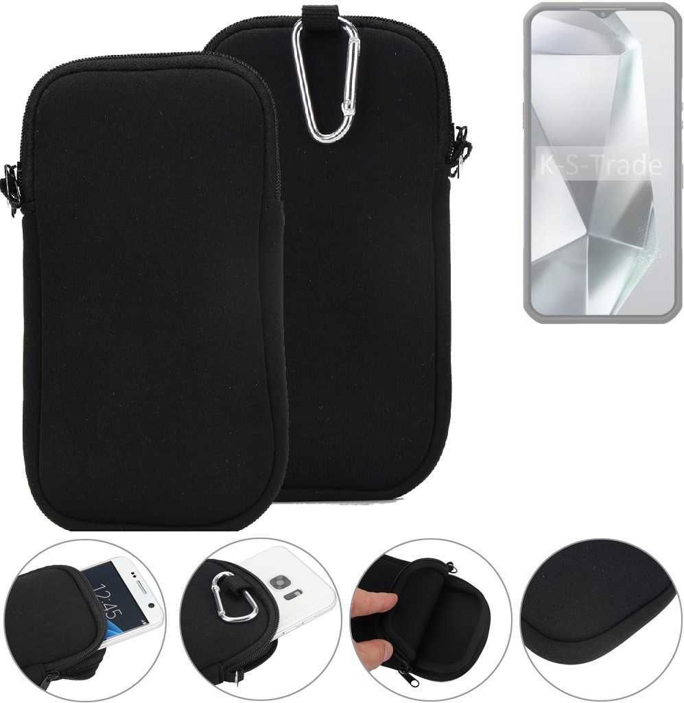 K-S-Trade Neopren-Hülle Handyhülle kompatibel mit Oukitel WP39 Schutzhülle Neoprenhülle Sleeve Schutz-Hülle Gürtel Tasche Case Holster