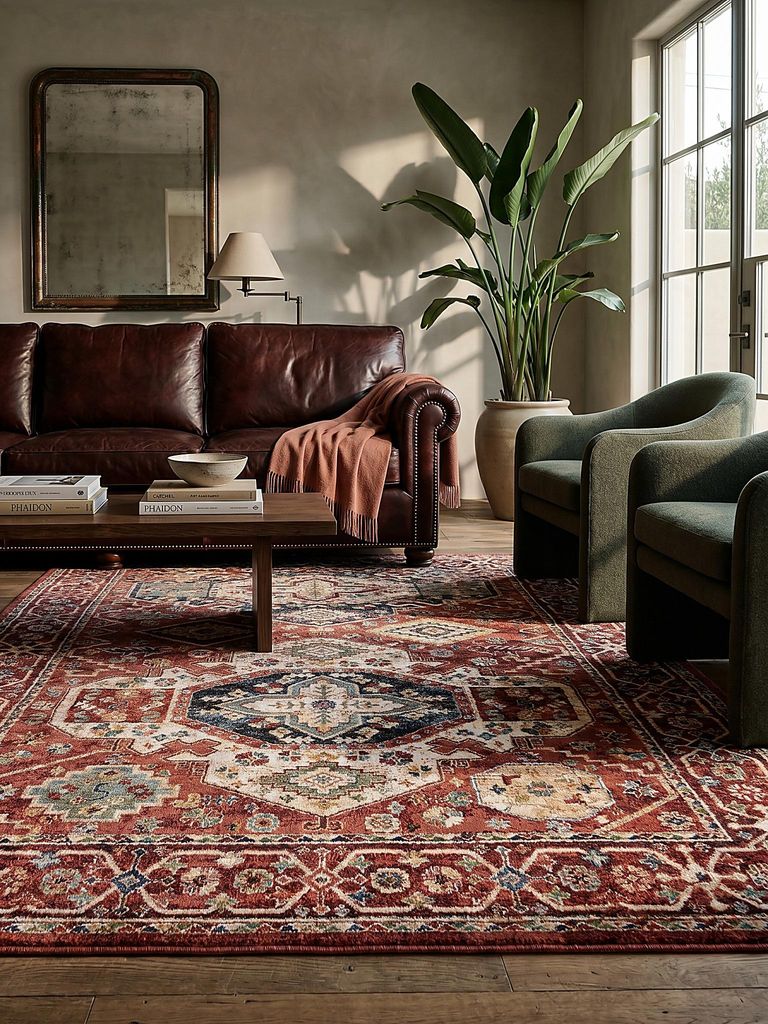 Teppich geometrisch · 100 % Polypropylen · 12 mm Mittelflor · maschinell gewebt