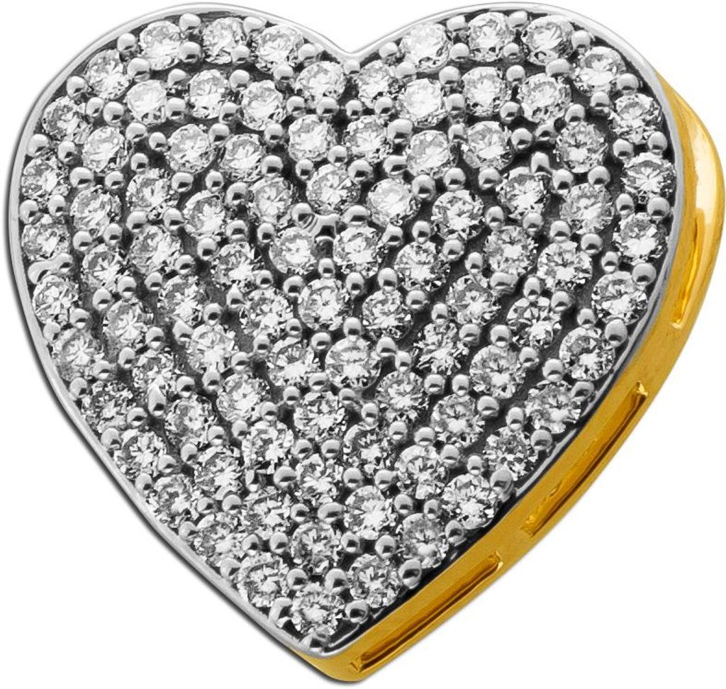 Herz Anhänger Gold 333 8K Lab Grown Diamanten 0.50ct