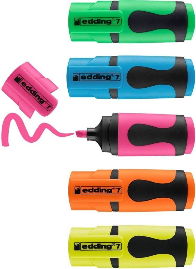 Mini Highlighter sort. 5er Set Produktbild 