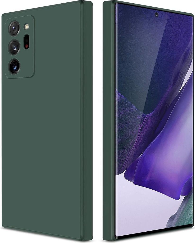 Silikon Hülle für Samsung Galaxy Note 20 Ultra Flüssigsilikon Dünn Gel Gummi Matt Kratzfeste Schutzhülle Nachtgrün