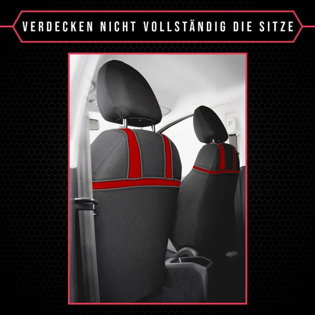Coprisedili Auto Professionali per BMW X5 - Rosso Pad Universale 1+1 - 4
