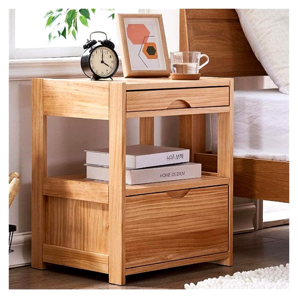 Nachttisch, einfacher Nachttisch für Schlafzimmer und Büro, Möbel, Akzent-Beistelltisch, Stoffbehälter, Organizer-Einheit für Schlafzimmer, Mi...