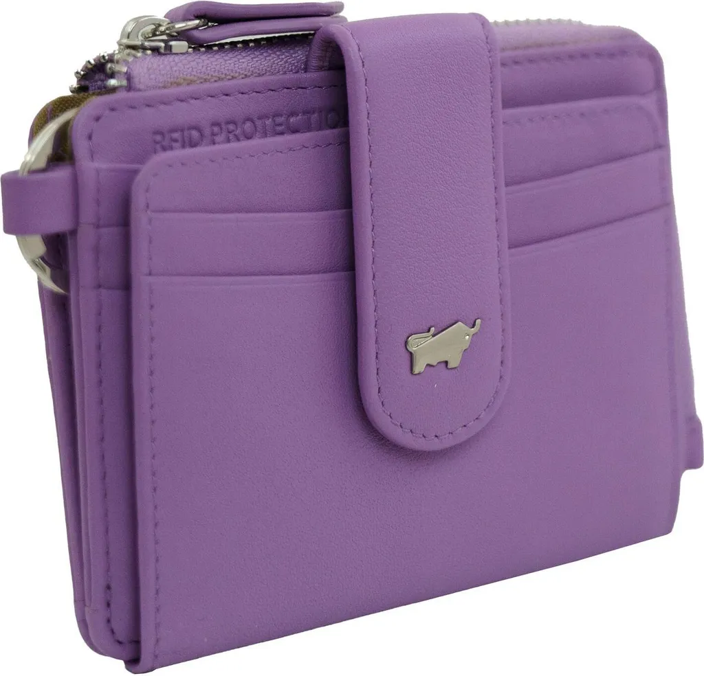 Étui de cartes Joy en cuir lilas Amethyst de Braun Büffel compact