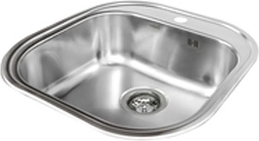 Évier une cuve Cata CS-1 Silver en acier inoxydable finition brossée