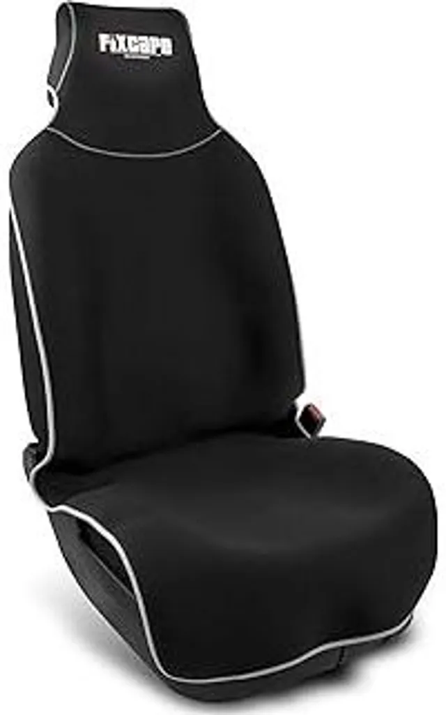 Coprisedili anteriori in neoprene Fixcape - Coprisedili anteriori per auto - Coprisedili universali impermeabili per auto - Officina Sport Hobby (nero/grigio)