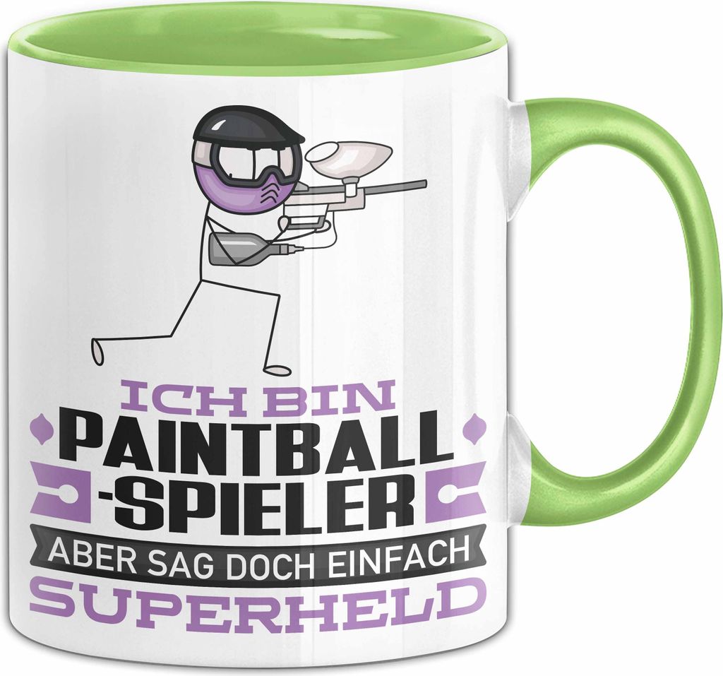 Paintballspieler Geschenk Tasse Ich Bin Paintballspieler Aber Sag Doch Einfach Superheld Lustige Geschenkdiee für Paintballspieler Kaffee-Becher (...