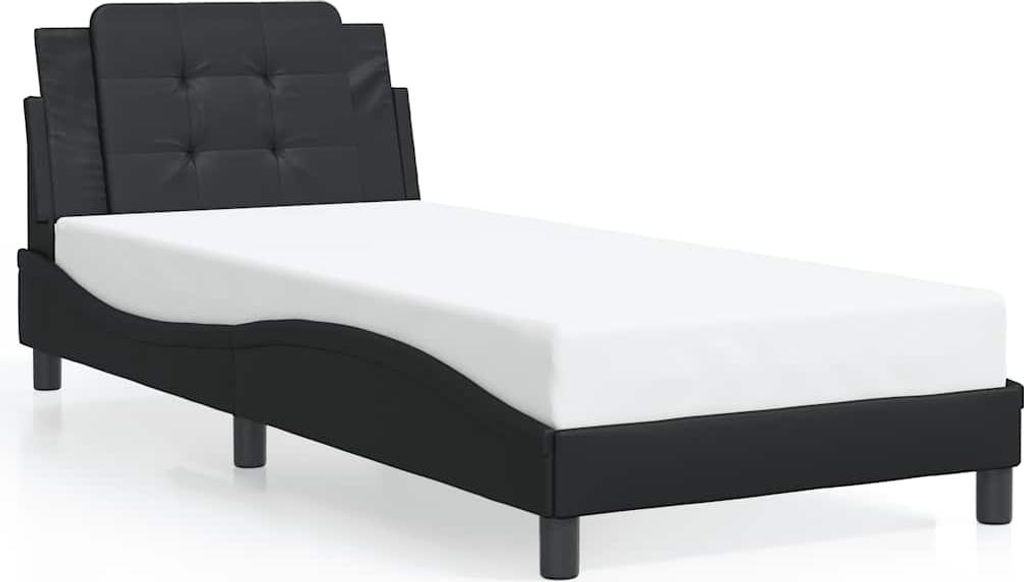 vidaXL Cadre de lit sans matelas "Zadar" noir 90x200 cm Image du produit 