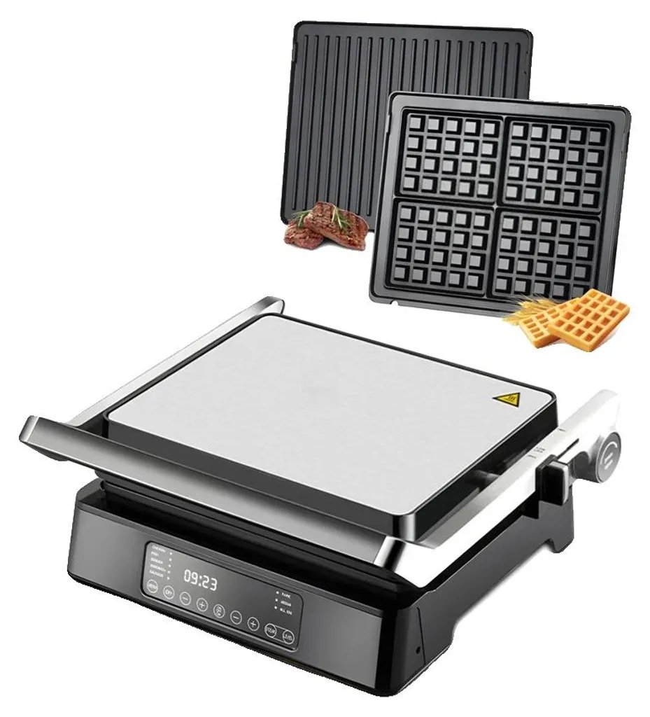Gril de cuisson électrique 1400W plaques amovibles nettoyage facile