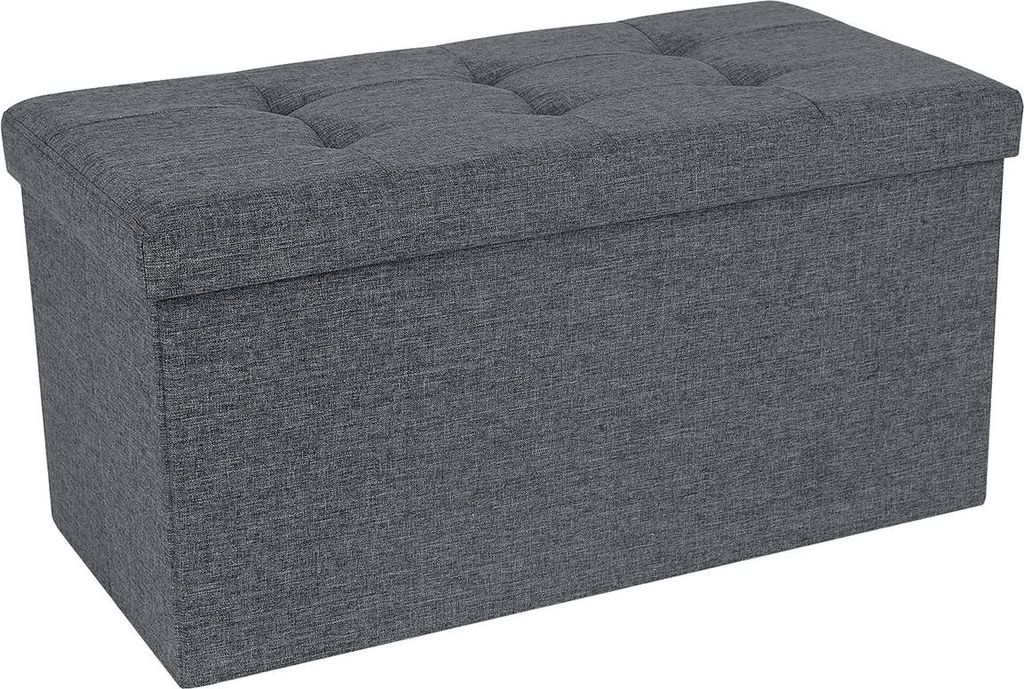 Bank mit Stauraum, 76 cm, dunkelgrau