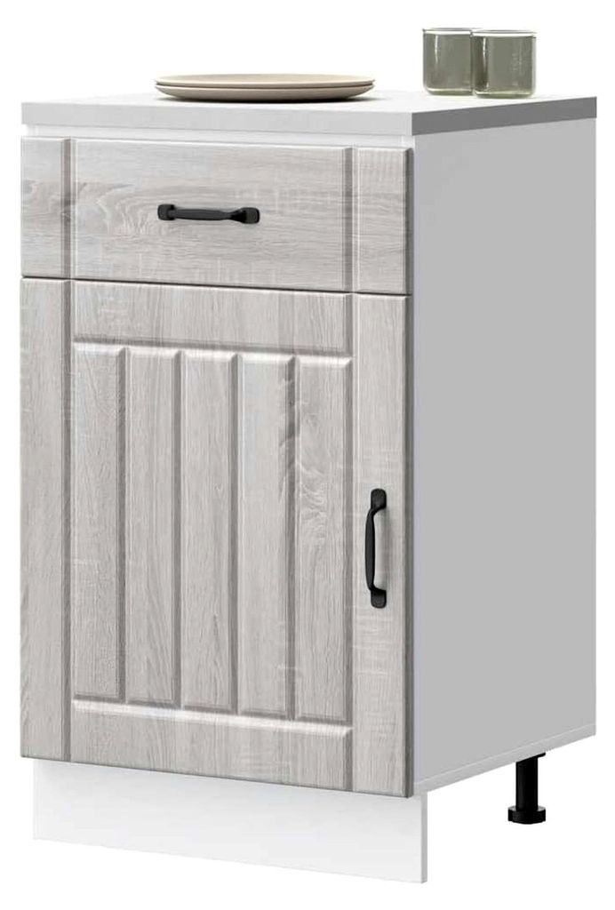 Küchenunterschrank Lucca Grau aus Holzwerkstoff