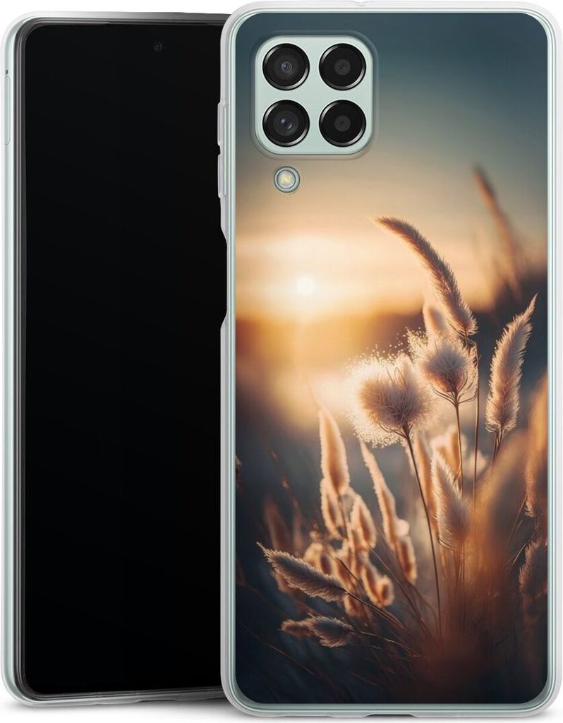 DeinDesign Handyhülle für Samsung Galaxy M53 5G Silikon Hülle Case Smartphone Schutzhülle Natur Sonne Pampasgras