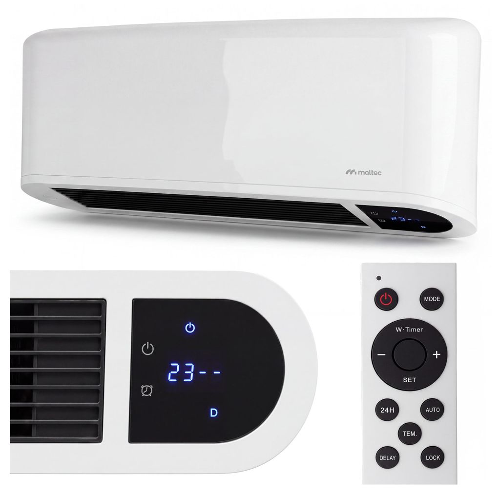 MalTec Wandverwarmingsventilator met luchtgordijn, Productafbeelding 