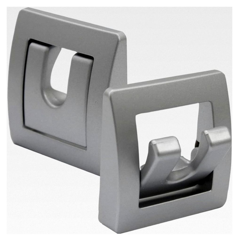 pro-Styling Garderobe Kleiderhaken 2-fach klappbar für Wohnwagen, Wohnmobil, Caravan und Boot in Silber