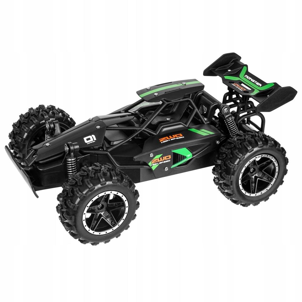 KRUMAD RC Monster Auto, Ferngesteuertes Drift Auto, Schnell und Robust, 1:18, 2WD, Spielzeug für Kinder und Erwachsene, Fernsteuerung