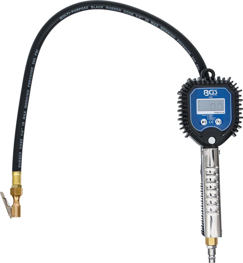 Gonfleur pneu digital avec manomètre - Compresseur air 16 bars - 2