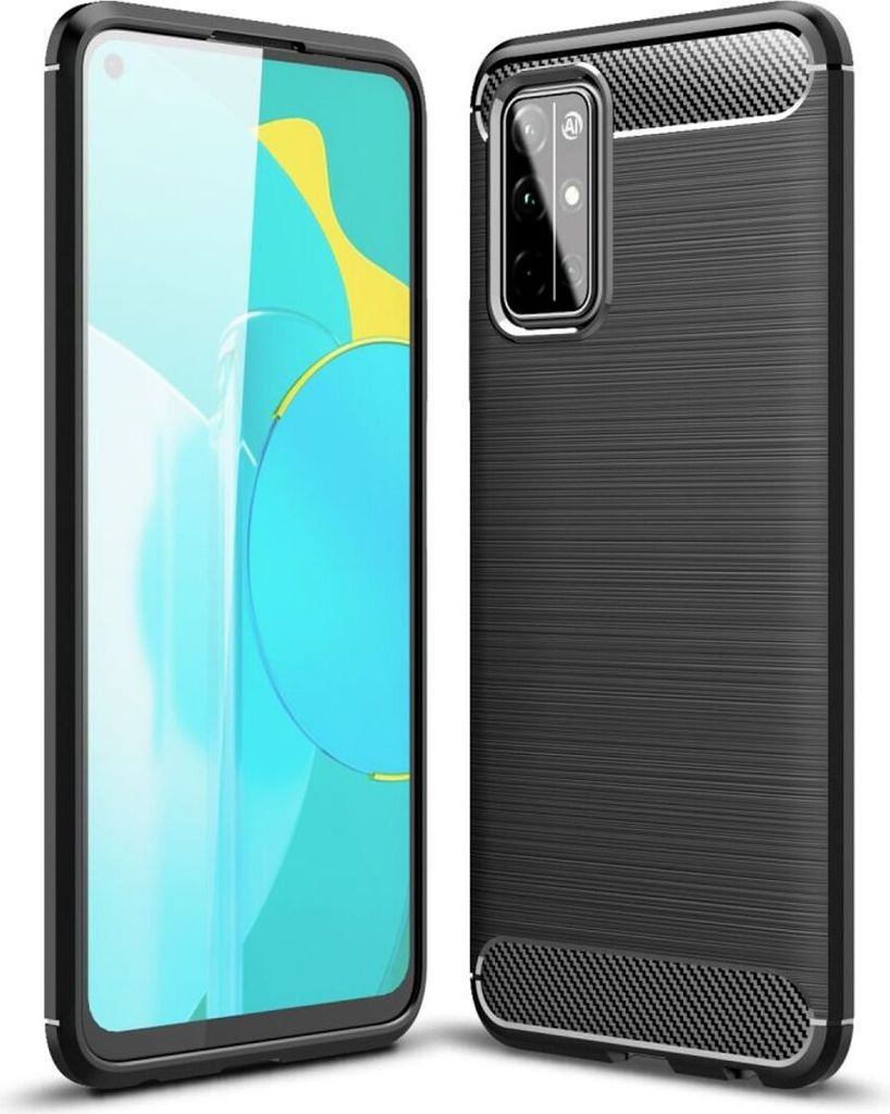 Schutzhülle Handyhülle für Huawei Honor 30S Case Cover Carbon Optik Schwarz