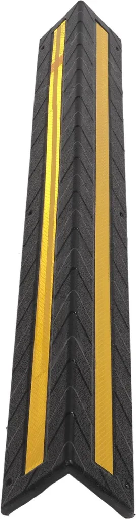 Protection d'angle mur de garage 80 cm en caoutchouc haute densité noir