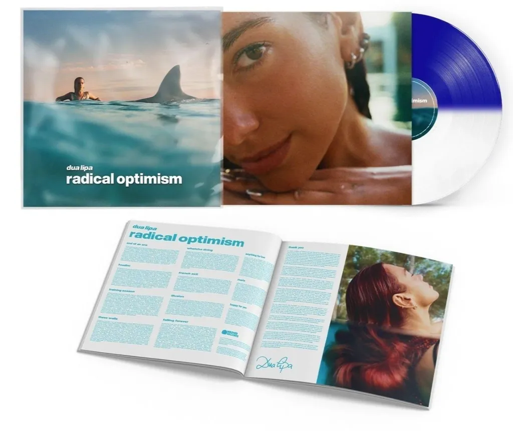 Dua Lipa Radical Optimism Vinyle Bleu et Blanc - Édition Limitée Rare