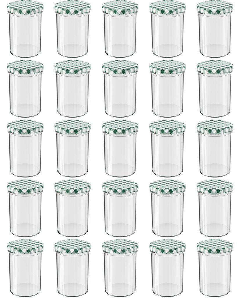 WELLGRO Einmachgläser mit Schraubdeckel - 435 ml, 8,5 x 12 Produktbild 