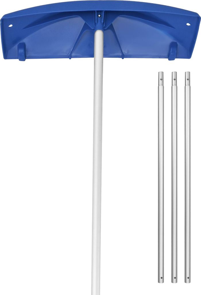 VEVOR Schneedachrechen, 60 cm Klinge aus PP, 118–555 mm verstellbarer Schneeschieber mit Rädern, Schneeräumwerkzeug mit rutschfestem Griff, Hau...