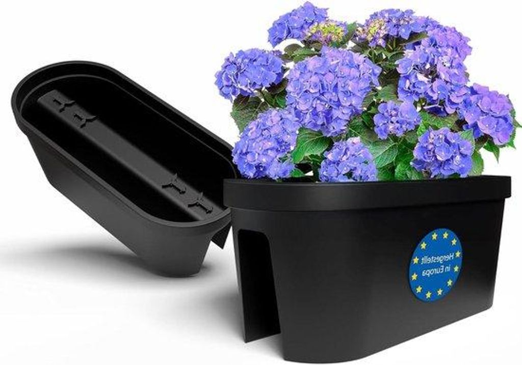 Pflanzentray mit Reglern für Gartentöpfe - 60 cm - Anthrazit-Effekt