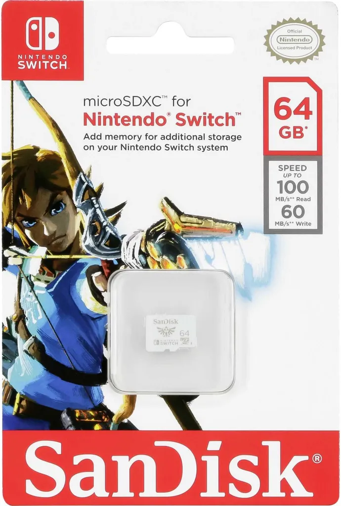 SanDisk 64GB MicroSDXC Nintendo Switch Official | SDSQXAT-064G-GNCZN