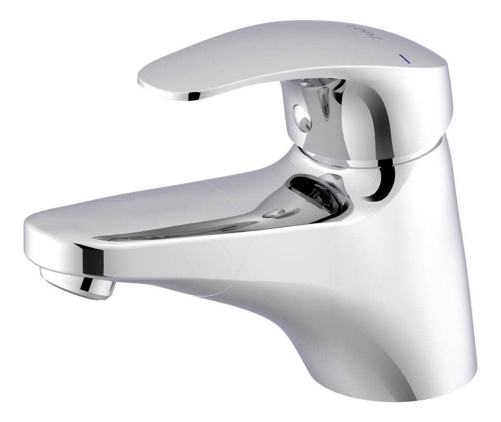 Lenz KIANA Waschtischarmatur Chrom, Einhebelmischer mit herausziehbarer Handbrause, EasyClean Mischdüse, Push-to-open Ventil, 44320002