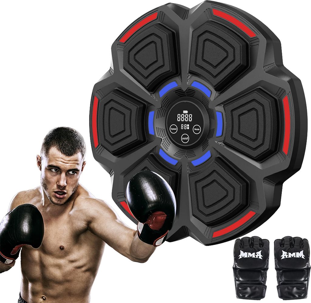 Musik-Box-Automat für Boxtraining, Wandmontage Musik-Boxmaschine, Bluetooth-Verbindung,Effektives und unterhaltsames Boxtraining zu Hause