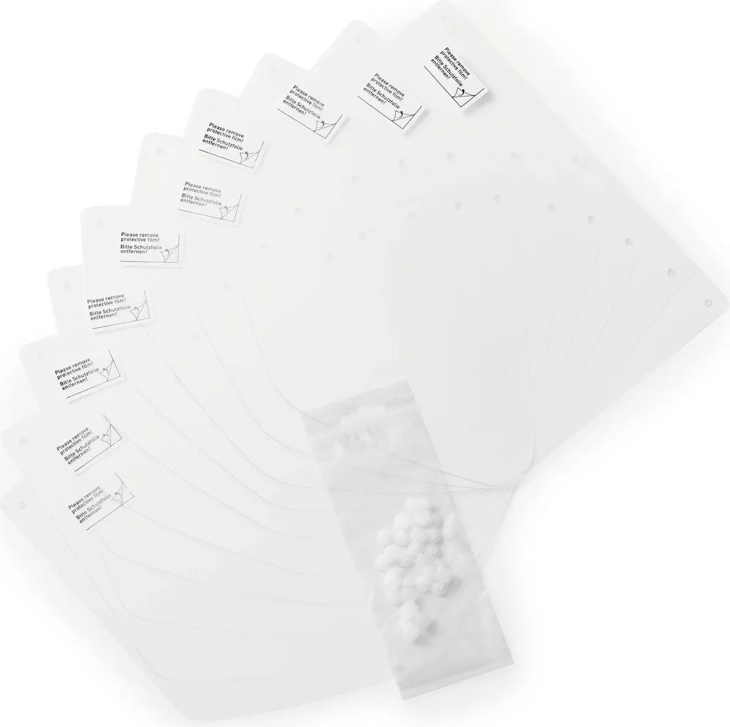 Visière rayée ? Pack 10 films de rechange transparents Durable 343219