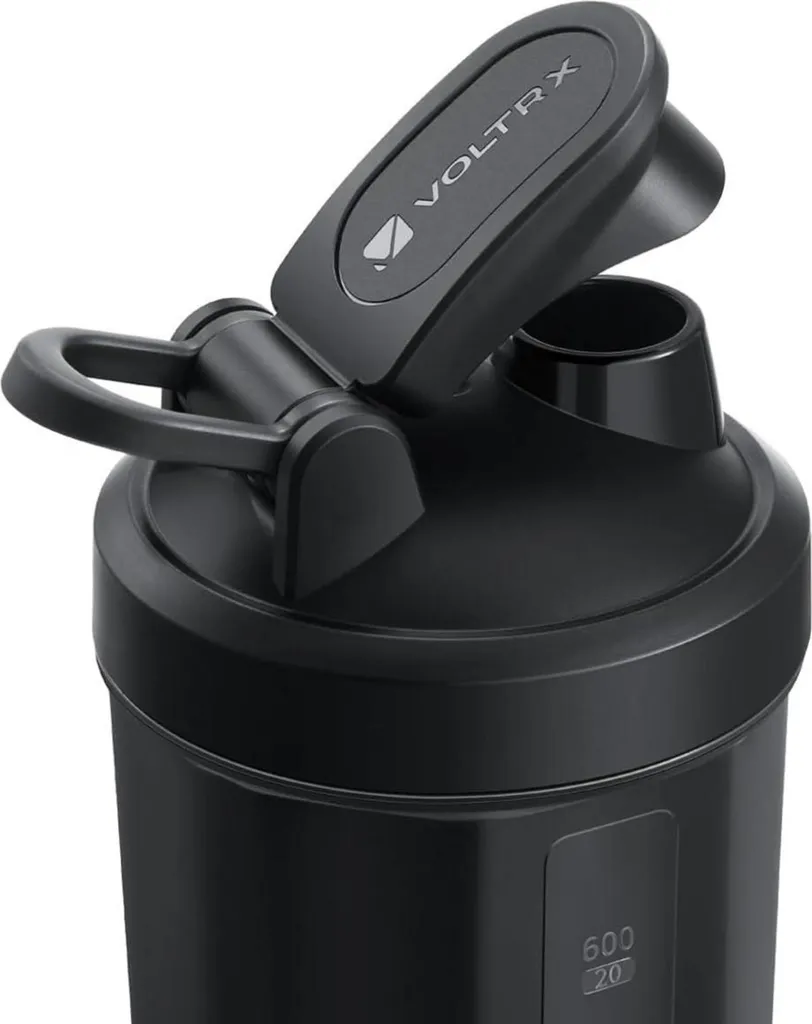 VOLTRX Titanus - Bottiglia per shaker per proteine, ricaricabile tramite USB C, elettrico, per frullati proteici e frullati sostitutivi dei pasti, senza BPA,700ml