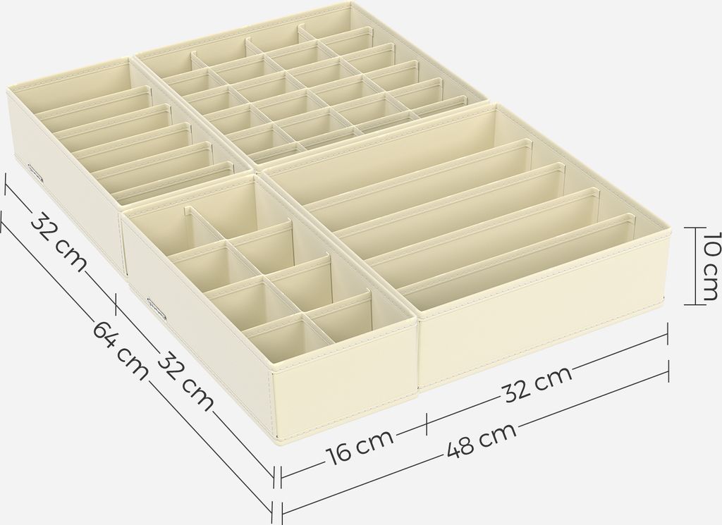 SONGMICS Unterwäsche-Organizer, Aufbewahrungsbox, 8er Set, Produktbild 6
